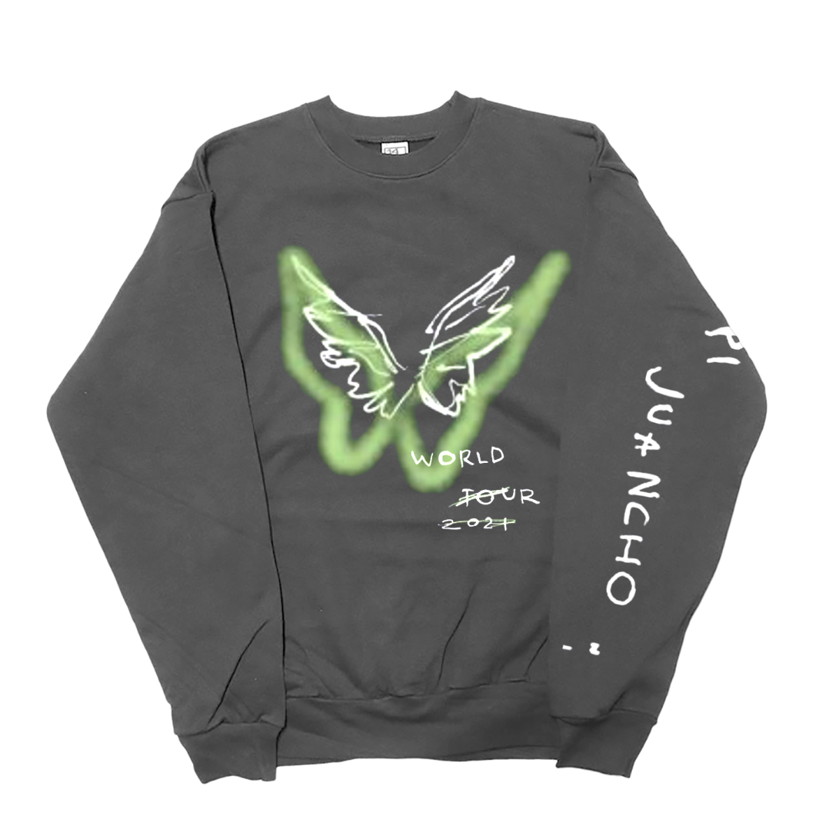 Maluma Papi Juancho Wings Crewneck Sweatshirt - Grey