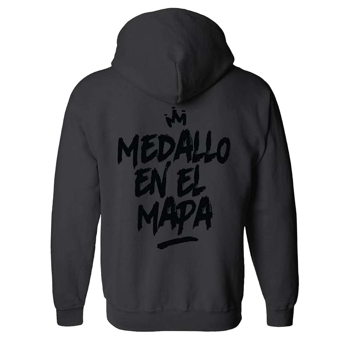 Medallo En El Mapa Black Zip Up Hoodie