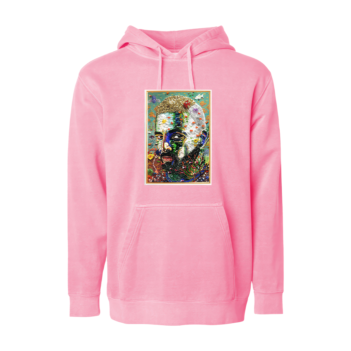 #7DJ Portrait Pink Hoodie - Small