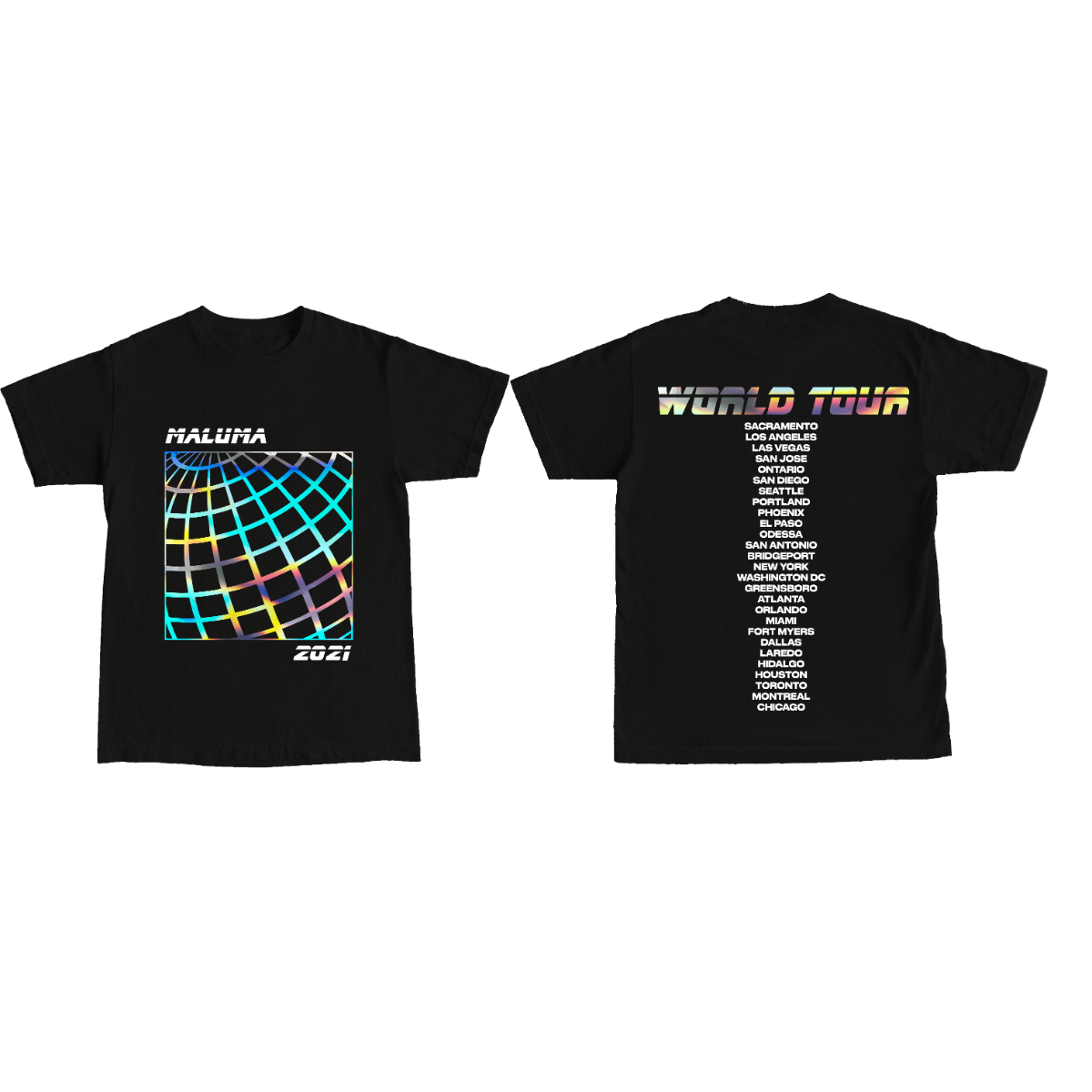 Maluma World Tour Iridescent Foil Tour Tee