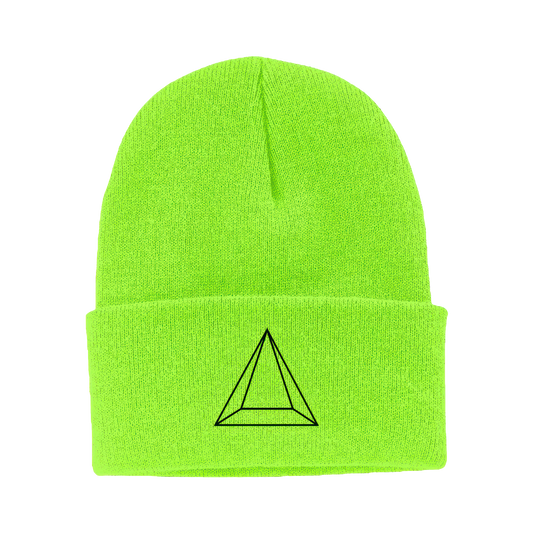 Maluma Pyramid Neon Green Beanie