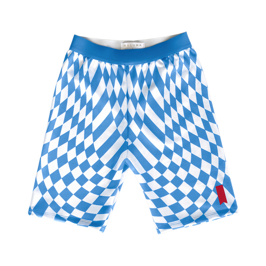 South Beach Checkered Biker Shorts